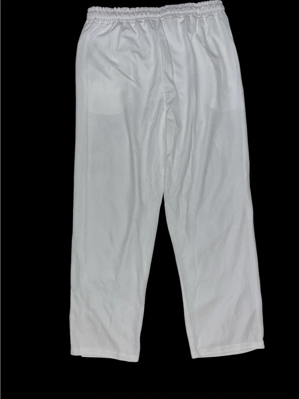 Nike White Track Pants with Black Swoosh